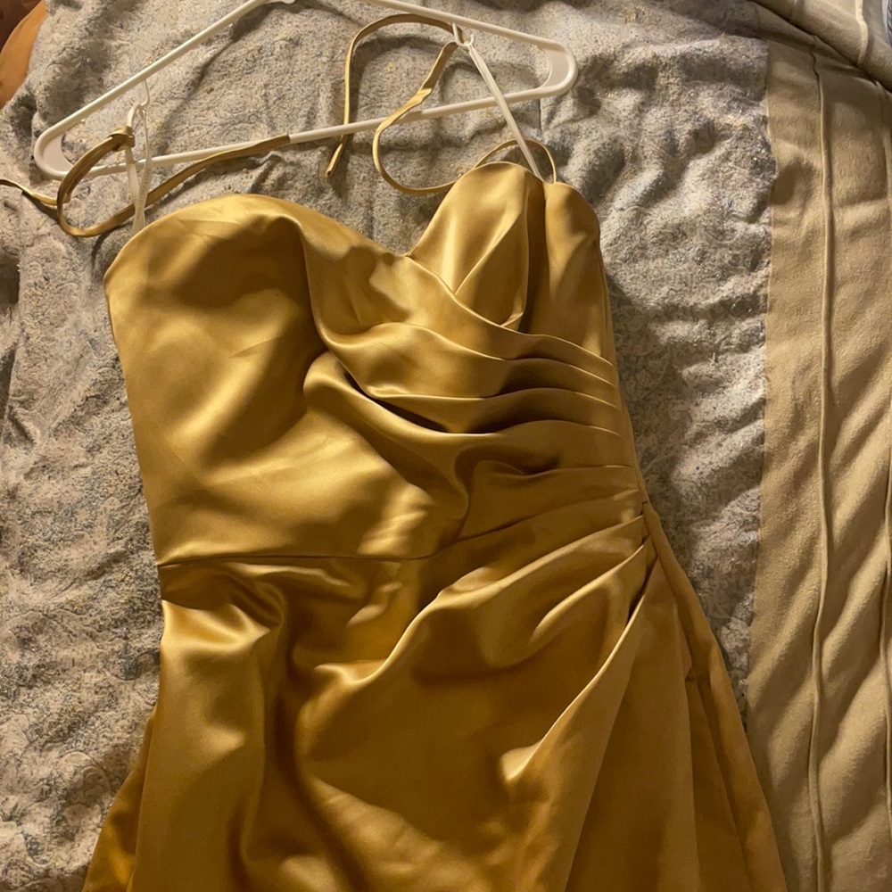 Gold prom dress